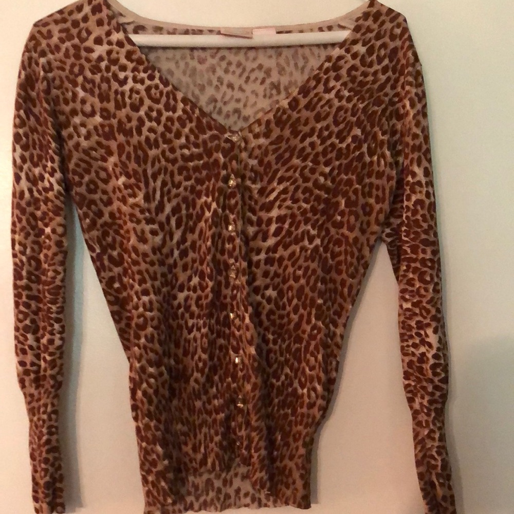 Parfait animal print cardigan size M